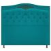 Kit Cabeceira e Calçadeira Yasmim 140 cm Casal Suede Azul Turquesa - Amarena Móveis