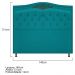 Kit Cabeceira e Calçadeira Yasmim 140 cm Casal Suede Azul Turquesa - Amarena Móveis