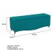 Kit Cabeceira e Calçadeira Yasmim 140 cm Casal Suede Azul Turquesa - Amarena Móveis