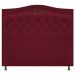Kit Cabeceira e Calçadeira Yasmim 140 cm Casal Suede Bordô - Amarena Móveis