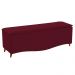 Kit Cabeceira e Calçadeira Yasmim 140 cm Casal Suede Bordô - Amarena Móveis