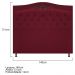 Kit Cabeceira e Calçadeira Yasmim 140 cm Casal Suede Bordô - Amarena Móveis