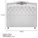Kit Cabeceira e Calçadeira Yasmim 140 cm Casal Suede Branco - Amarena Móveis