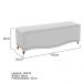 Kit Cabeceira e Calçadeira Yasmim 140 cm Casal Suede Branco - Amarena Móveis