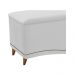 Kit Cabeceira e Calçadeira Yasmim 140 cm Casal Suede Branco - Amarena Móveis