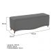 Kit Cabeceira e Calçadeira Yasmim 140 cm Casal Suede Cinza - Amarena Móveis