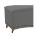 Kit Cabeceira e Calçadeira Yasmim 140 cm Casal Suede Cinza - Amarena Móveis