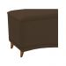 Kit Cabeceira e Calçadeira Yasmim 140 cm Casal Suede Marrom - Amarena Móveis