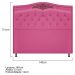 Kit Cabeceira e Calçadeira Yasmim 140 cm Casal Suede Pink - Amarena Móveis