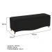 Kit Cabeceira e Calçadeira Yasmim 140 cm Casal Suede Preto - Amarena Móveis