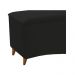 Kit Cabeceira e Calçadeira Yasmim 140 cm Casal Suede Preto - Amarena Móveis