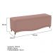 Kit Cabeceira e Calçadeira Yasmim 140 cm Casal Suede Rosê - Amarena Móveis