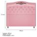 Kit Cabeceira e Calçadeira Yasmim 140 cm Casal Suede Rosa Bebê - Amarena Móveis