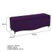 Kit Cabeceira e Calçadeira Yasmim 140 cm Casal Suede Roxo - Amarena Móveis