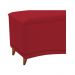 Kit Cabeceira e Calçadeira Yasmim 140 cm Casal Suede Vermelho - Amarena Móveis