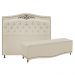 Kit Cabeceira e Calçadeira Yasmim 160 cm Queen Size Corano Bege - Amarena Móveis