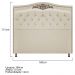 Kit Cabeceira e Calçadeira Yasmim 160 cm Queen Size Corano Bege - Amarena Móveis
