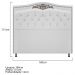 Kit Cabeceira e Calçadeira Yasmim 160 cm Queen Size Corano Branco - Amarena Móveis