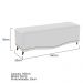 Kit Cabeceira e Calçadeira Yasmim 160 cm Queen Size Corano Branco - Amarena Móveis