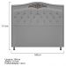 Kit Cabeceira e Calçadeira Yasmim 160 cm Queen Size Corano Cinza - Amarena Móveis