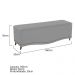 Kit Cabeceira e Calçadeira Yasmim 160 cm Queen Size Corano Cinza - Amarena Móveis