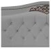 Kit Cabeceira e Calçadeira Yasmim 160 cm Queen Size Corano Cinza - Amarena Móveis