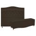 Kit Cabeceira e Calçadeira Yasmim 160 cm Queen Size Corano Marrom - Amarena Móveis