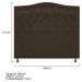 Kit Cabeceira e Calçadeira Yasmim 160 cm Queen Size Corano Marrom - Amarena Móveis
