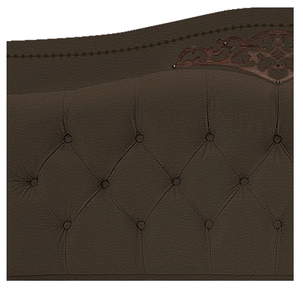 Kit Cabeceira e Calçadeira Yasmim 160 cm Queen Size Corano Marrom - Amarena Móveis