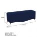 Kit Cabeceira e Calçadeira Yasmim 160 cm Queen Size Suede Azul Marinho - Amarena Móveis