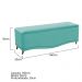 Kit Cabeceira e Calçadeira Yasmim 160 cm Queen Size Suede Azul Tiffany - Amarena Móveis