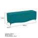 Kit Cabeceira e Calçadeira Yasmim 160 cm Queen Size Suede Azul Turquesa - Amarena Móveis