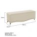 Kit Cabeceira e Calçadeira Yasmim 160 cm Queen Size Suede Bege - Amarena Móveis