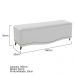 Kit Cabeceira e Calçadeira Yasmim 160 cm Queen Size Suede Branco - Amarena Móveis