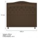 Kit Cabeceira e Calçadeira Yasmim 160 cm Queen Size Suede Marrom - Amarena Móveis