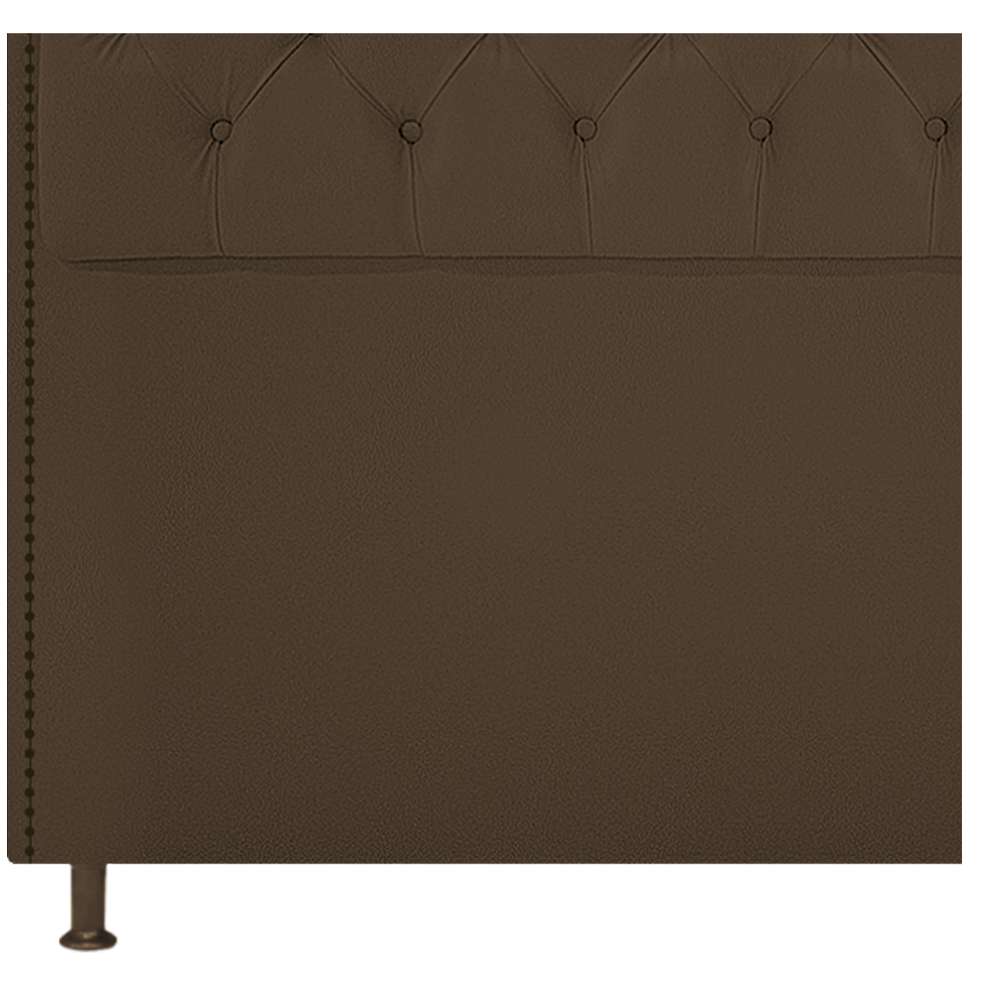 Kit Cabeceira e Calçadeira Yasmim 160 cm Queen Size Suede Marrom - Amarena Móveis