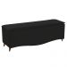 Kit Cabeceira e Calçadeira Yasmim 160 cm Queen Size Suede Preto - Amarena Móveis