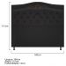 Kit Cabeceira e Calçadeira Yasmim 160 cm Queen Size Suede Preto - Amarena Móveis