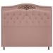 Kit Cabeceira e Calçadeira Yasmim 160 cm Queen Size Suede Rosê - Amarena Móveis