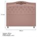 Kit Cabeceira e Calçadeira Yasmim 160 cm Queen Size Suede Rosê - Amarena Móveis