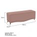 Kit Cabeceira e Calçadeira Yasmim 160 cm Queen Size Suede Rosê - Amarena Móveis