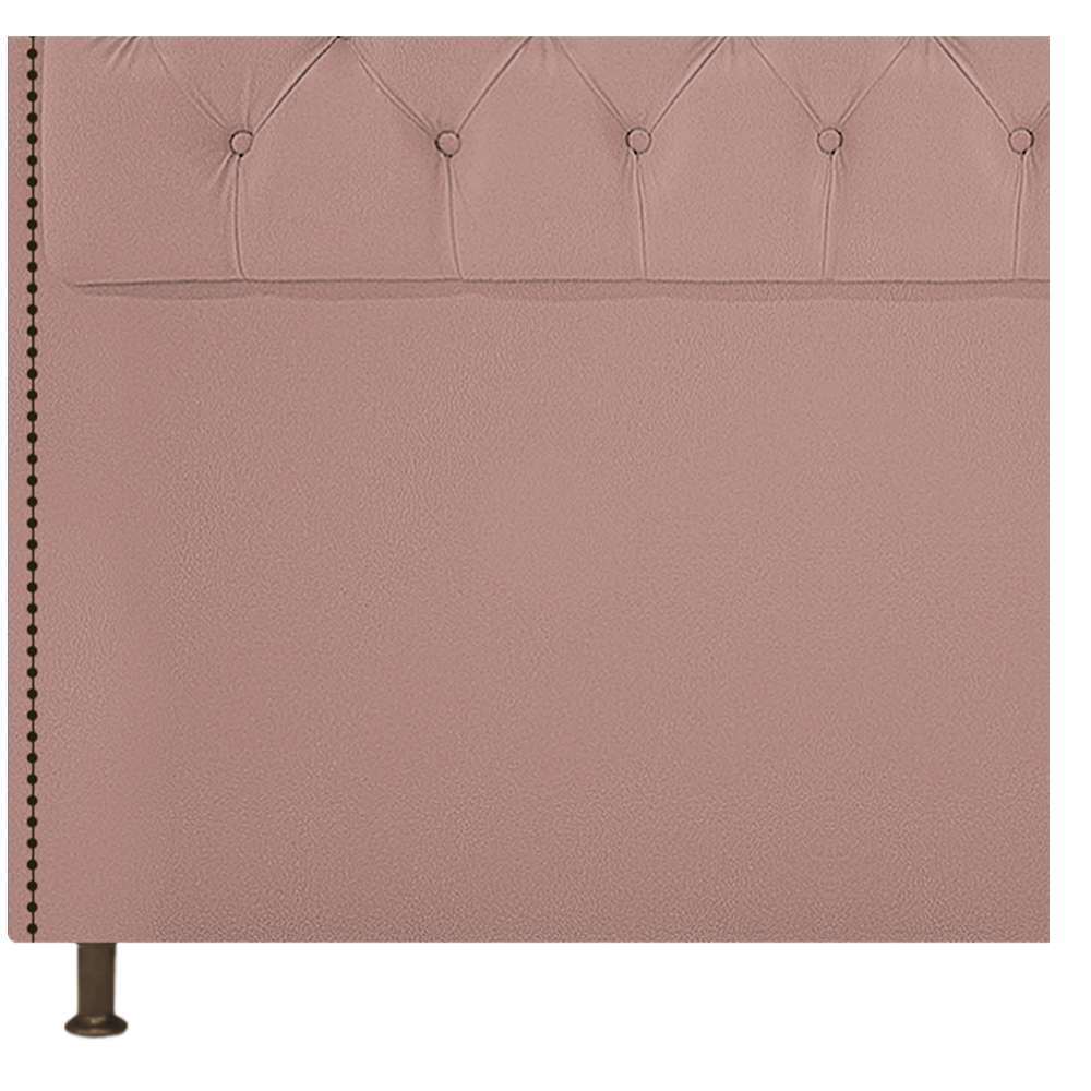 Kit Cabeceira e Calçadeira Yasmim 160 cm Queen Size Suede Rosê - Amarena Móveis