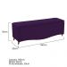 Kit Cabeceira e Calçadeira Yasmim 160 cm Queen Size Suede Roxo - Amarena Móveis