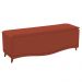 Kit Cabeceira e Calçadeira Yasmim 160 cm Queen Size Suede Terracota - Amarena Móveis