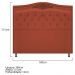 Kit Cabeceira e Calçadeira Yasmim 160 cm Queen Size Suede Terracota - Amarena Móveis