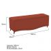 Kit Cabeceira e Calçadeira Yasmim 160 cm Queen Size Suede Terracota - Amarena Móveis