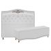 Kit Cabeceira e Calçadeira Yasmim 195 cm King Size Corano Branco - Amarena Móveis