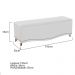 Kit Cabeceira e Calçadeira Yasmim 195 cm King Size Corano Branco - Amarena Móveis