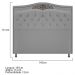 Kit Cabeceira e Calçadeira Yasmim 195 cm King Size Corano Cinza - Amarena Móveis