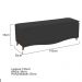 Kit Cabeceira e Calçadeira Yasmim 195 cm King Size Corano Preto - Amarena Móveis